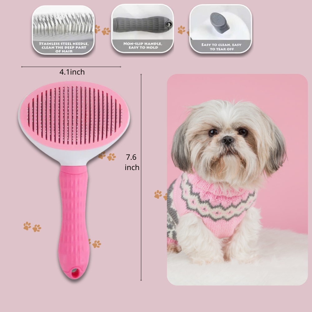 Self-cleaning Pet Hair Remove Comb