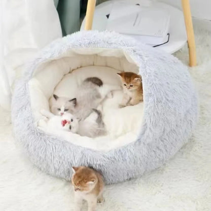 Round Cat Bed Winter