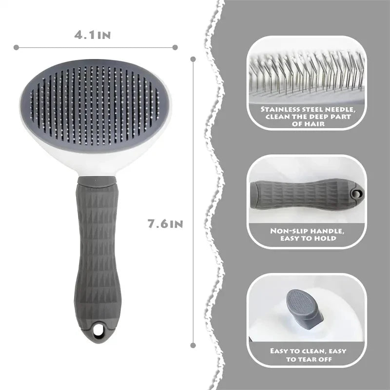 Self-cleaning Pet Hair Remove Comb