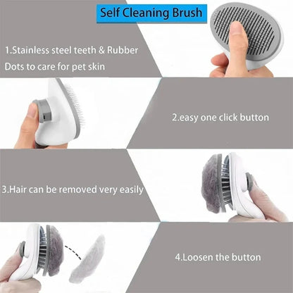 Self-cleaning Pet Hair Remove Comb