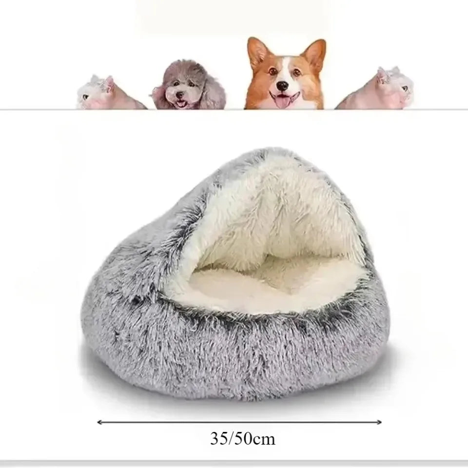 Round Cat Bed Winter